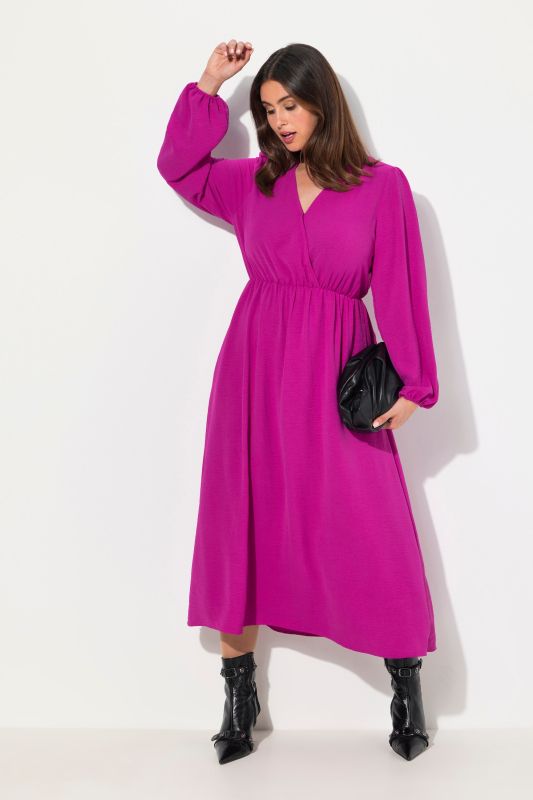 Wrap Look Long Sleeve Dress