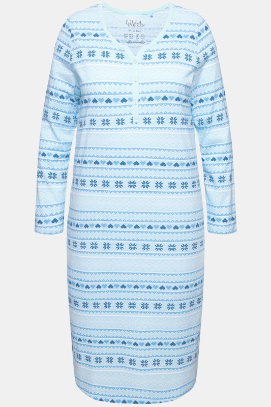 Alpine Striped Long Sleeve Nightgown