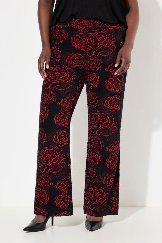 Floral Jacquard Jersey Pants