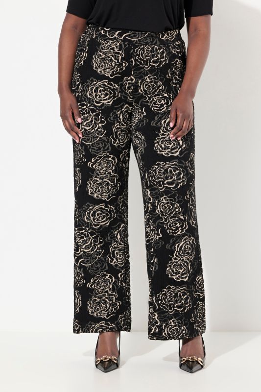 Floral Jacquard Jersey Pants