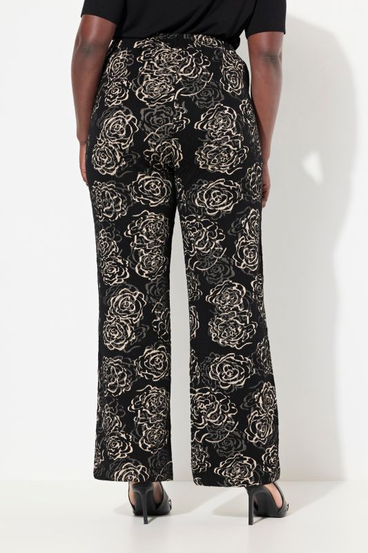 Floral Jacquard Jersey Pants