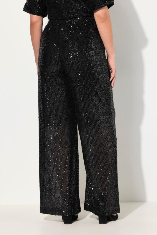 Wide Leg Sequined Pants