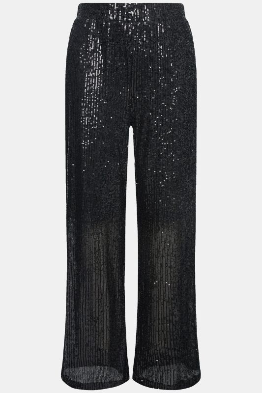 Wide Leg Sequined Pants