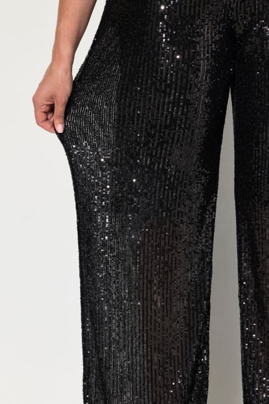 Wide Leg Sequined Pants