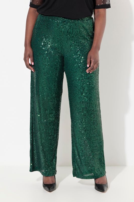 Wide Leg Sequined Pants