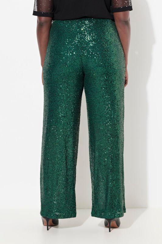 Wide Leg Sequined Pants