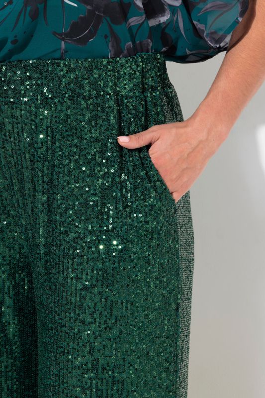 Wide Leg Sequined Pants