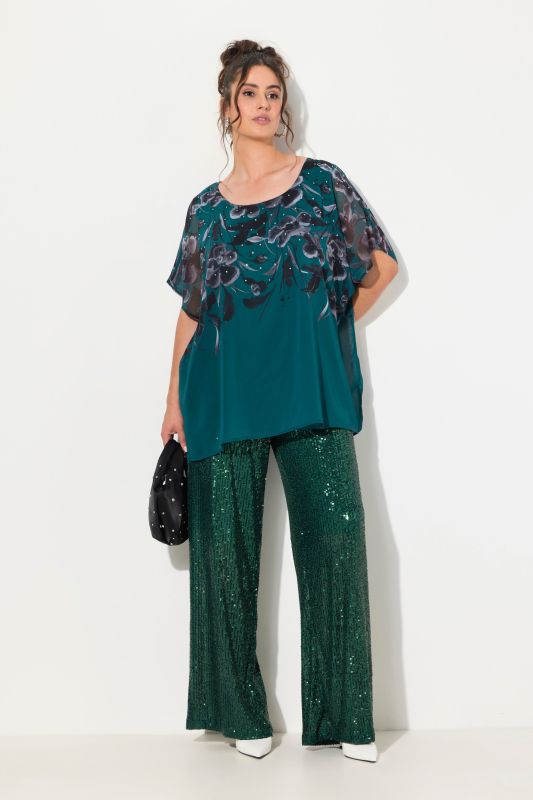 Wide Leg Sequined Pants