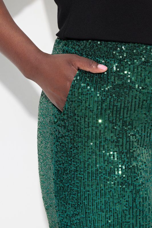 Wide Leg Sequined Pants