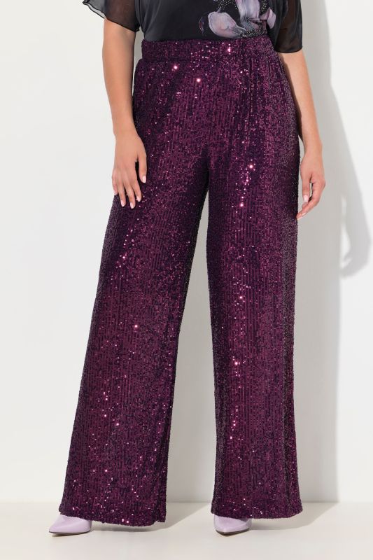 Wide Leg Sequined Pants