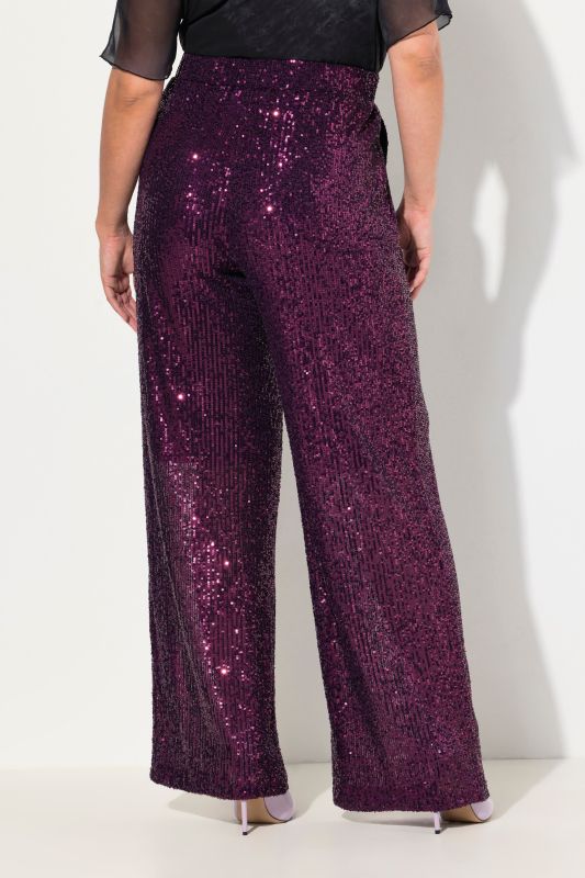 Wide Leg Sequined Pants