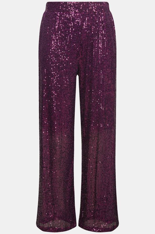 Wide Leg Sequined Pants