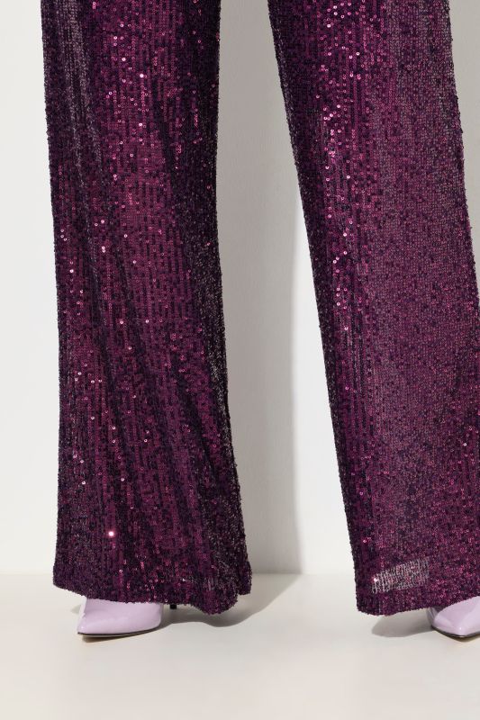 Wide Leg Sequined Pants