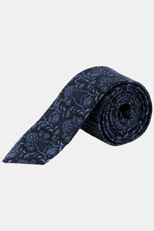 Silk tie, floral print, width approx. 3"