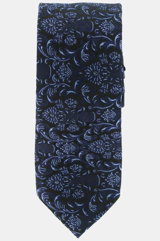 Silk tie, floral print, width approx. 3"