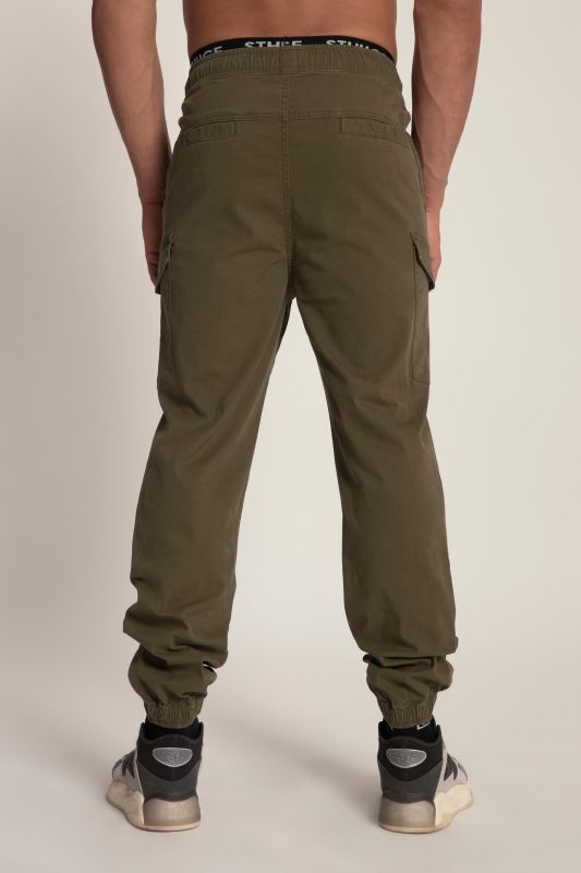 STHUGE cargo pants, modern fit, elasticated waistband, 6 pockets, up to 8 XL