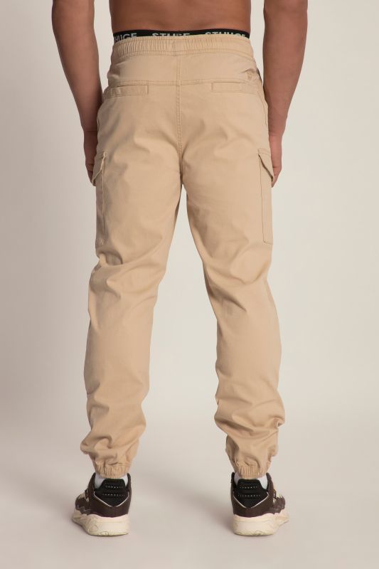 STHUGE cargo pants, modern fit, elasticated waistband, 6 pockets, up to 8 XL