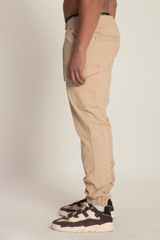 STHUGE cargo pants, modern fit, elasticated waistband, 6 pockets, up to 8 XL