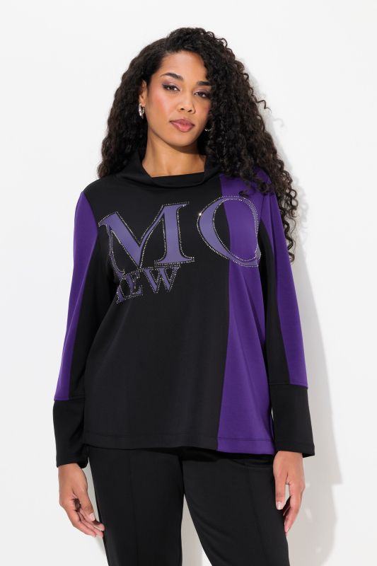 Rhinestone Graphic Lettering Sweatshirt