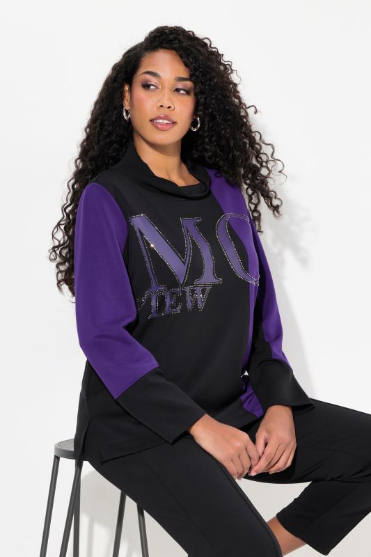 Rhinestone Graphic Lettering Sweatshirt