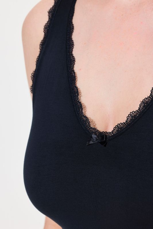 Eco Cotton Scalloped Trim Bralette