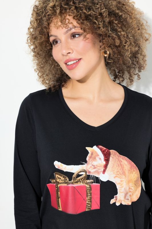 Christmas Cat Graphic Tee