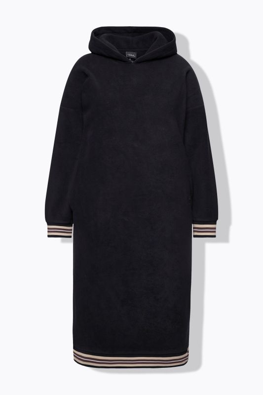 Fleece Loungewear Hooded Long Sleeve Dress