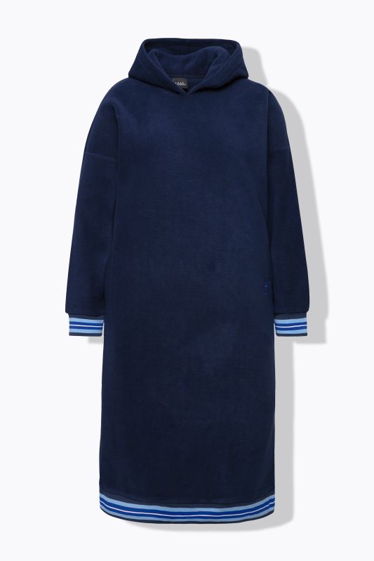 Fleece Loungewear Hooded Long Sleeve Dress