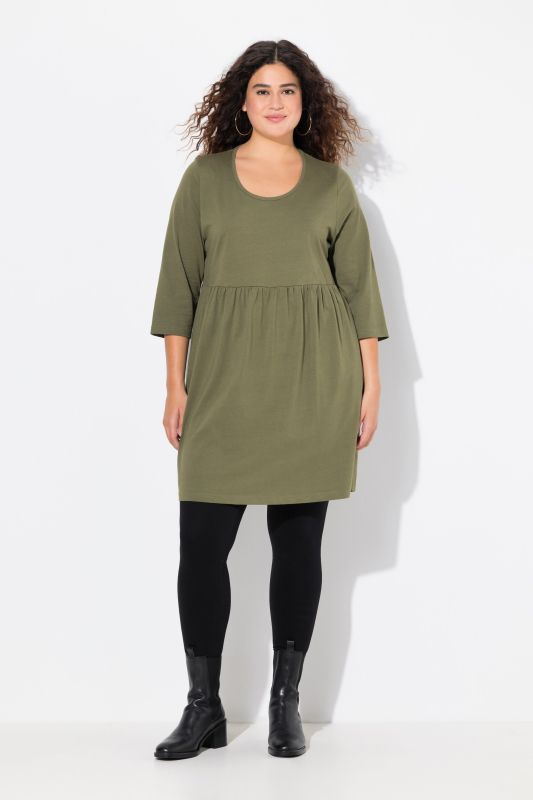 Round Neck 3/4 Sleeve Knit Tunic