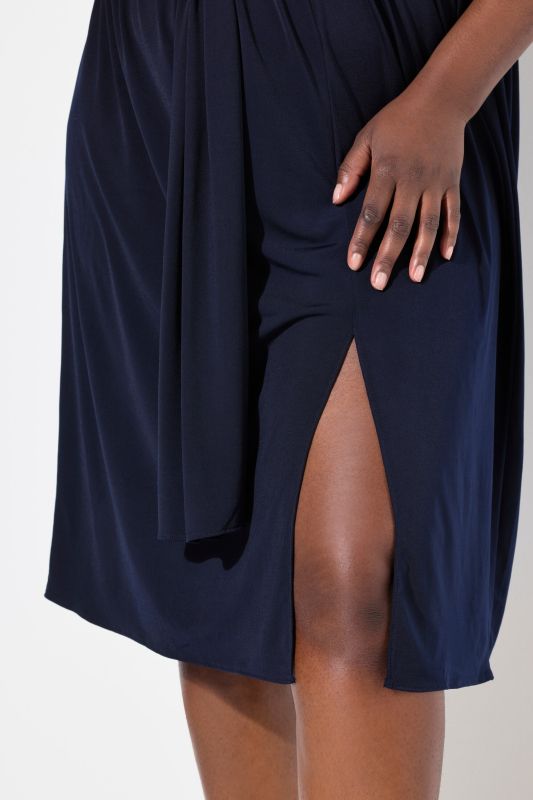 Gathered Sleeve Midi Dress