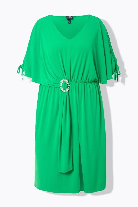 Gathered Sleeve Midi Dress