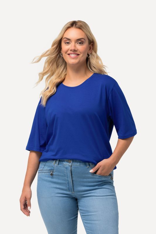 Basic Round Neck Short Sleeve Relaxed Fit  Tee