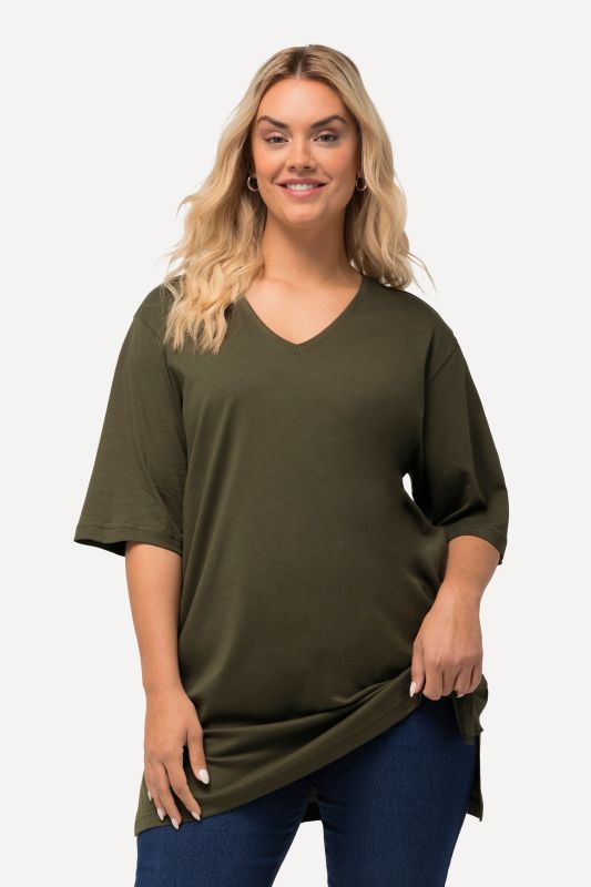 Basic V-Neck Relaxed Fit Short Sleeve Tee