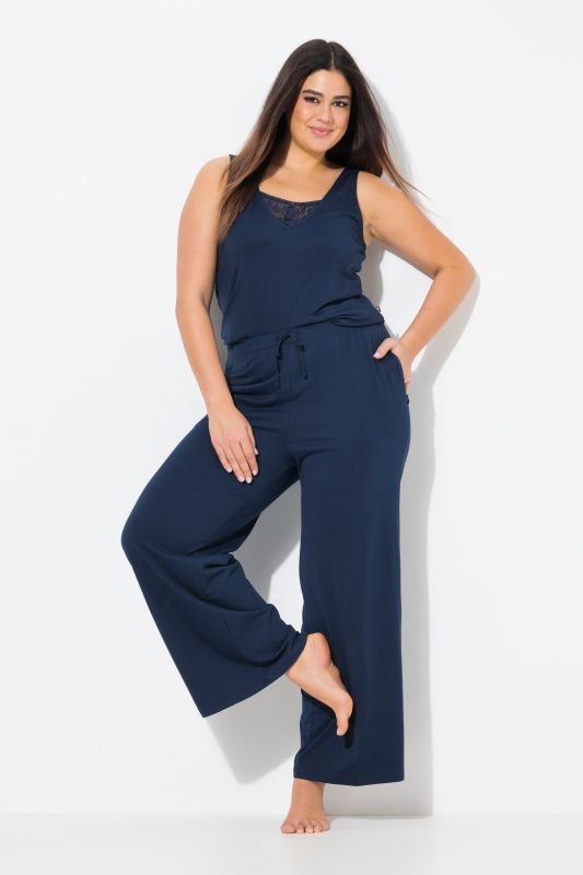 Jumpsuit, lace, V-neck, sleeveless
