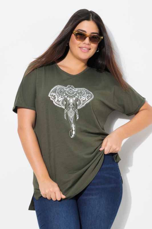 Mandala Animal Motif Short Sleeve Tee