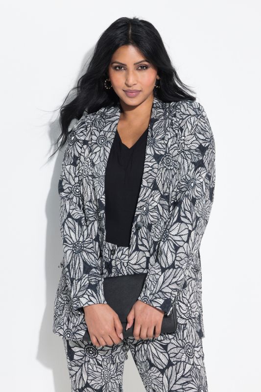 Textured Floral Blazer