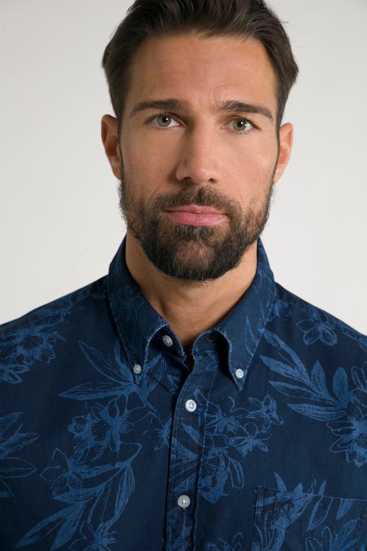 Short Sleeve Indigo Dyed Shirt