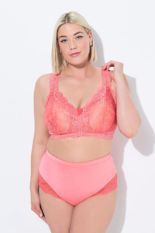 Lace Zip Front Versatile Wirefree Bustier