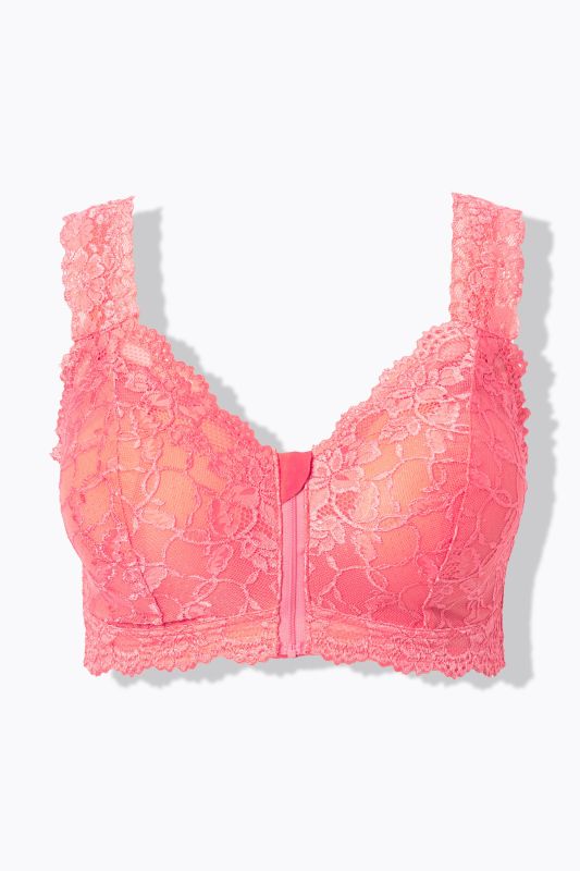 Lace Zip Front Versatile Wirefree Bustier