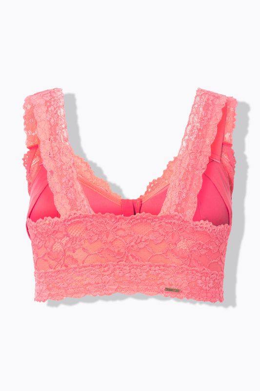 Lace Zip Front Versatile Wirefree Bustier