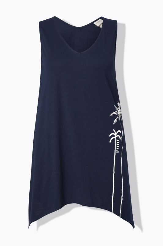 Eco Cotton Pointed Hem Tunic Tank