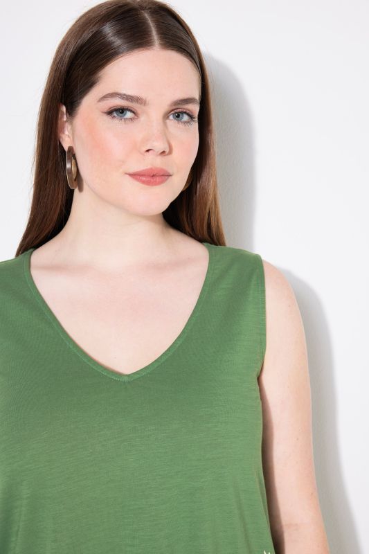 Eco Cotton Pointed Hem Tunic Tank