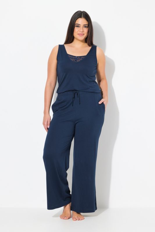 Jumpsuit, lace, V-neck, sleeveless
