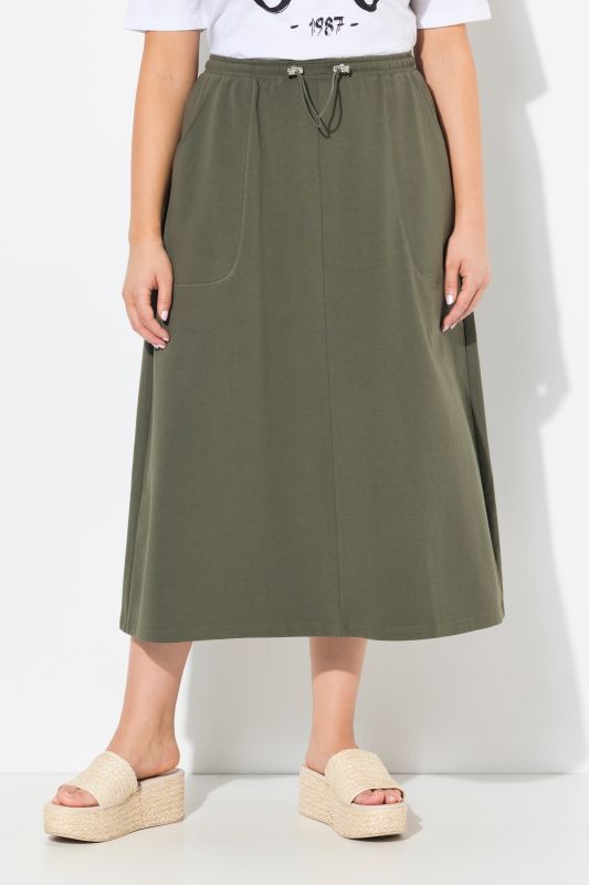 Drawstring Sweatshirt Skirt