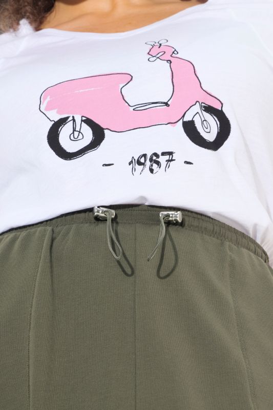 Drawstring Sweatshirt Skirt