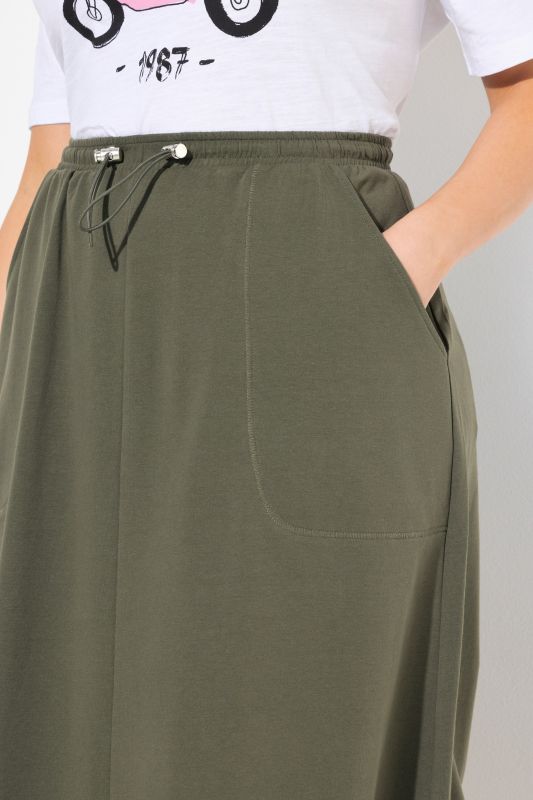 Drawstring Sweatshirt Skirt