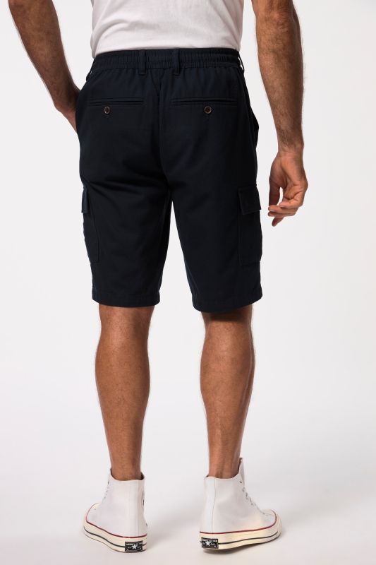 Linen-look Bermuda, cargo pockets, elasticated waist, up to 8 XL