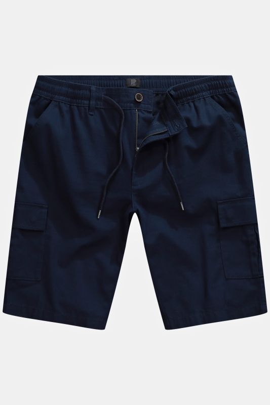 Linen-look Bermuda, cargo pockets, elasticated waist, up to 8 XL