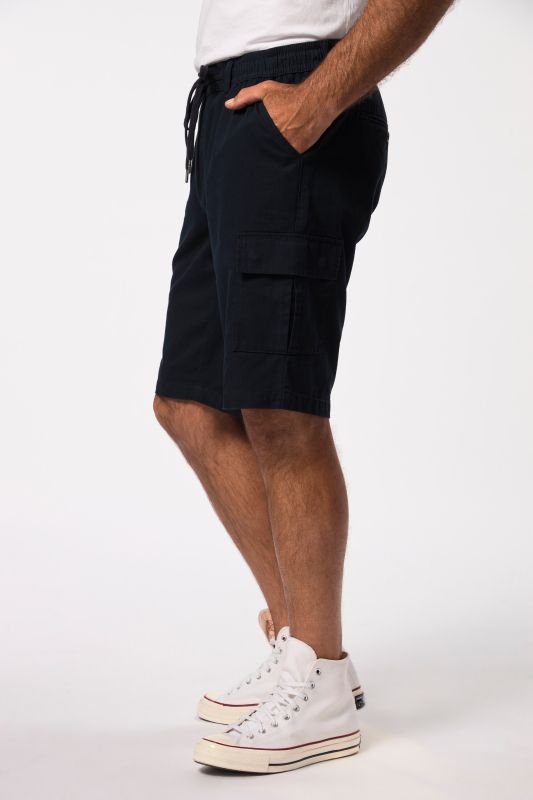 Linen-look Bermuda, cargo pockets, elasticated waist, up to 8 XL