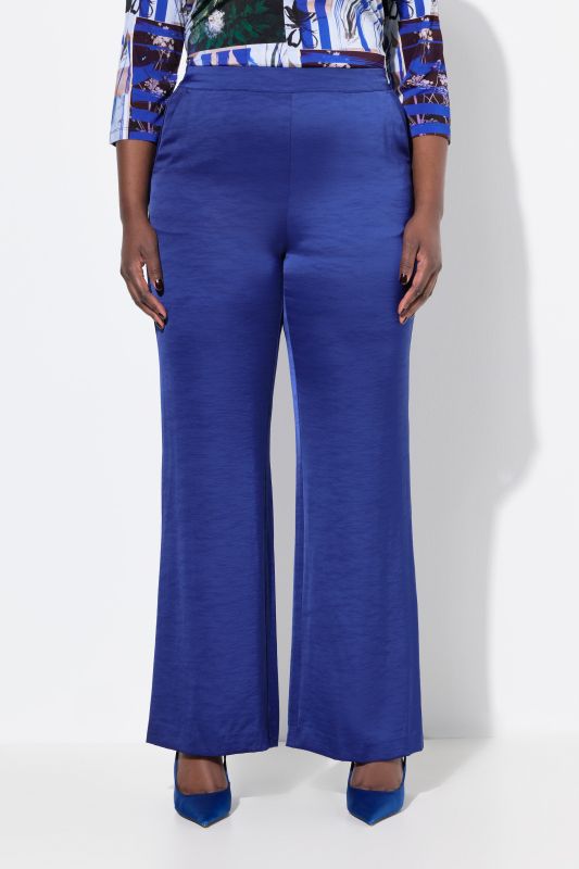 Textured Elastic Waistband Suit Pants